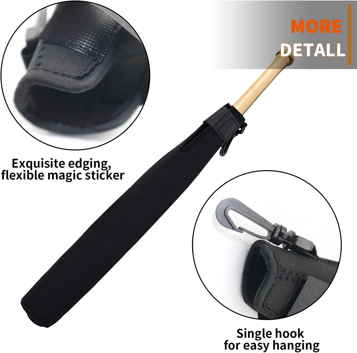 2 Pcs Baseball Bat Sleeve bat Warmers for Softball Batting Training Bat Warmer for Composite Bats Sport Sleeve Protector Reduces Vibration Bat Cover, Baseball bat Cover, Black