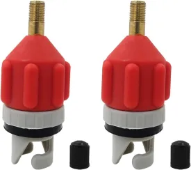 2Pcs Inflatable Stand Up Paddleboard SUP Pump Adaptor, Universal Standard Schrader Air Valve Adapter Pumping Head Connector Converter for Inflating Boat, Kayak, Surfboard, Orange