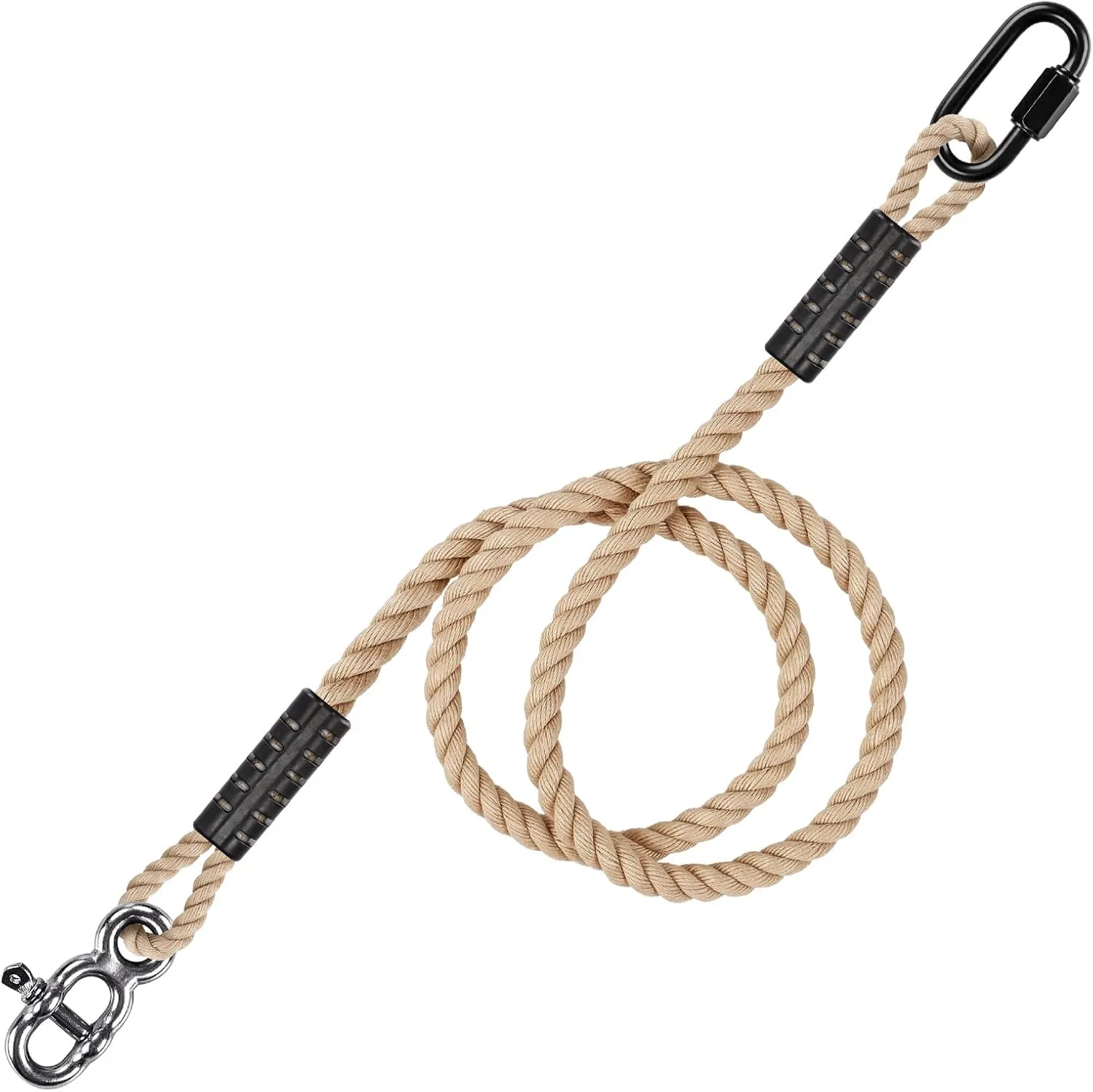 BeneLabel Tree Swing Ropes, Hammock Tree Swings Hanging Straps, Adjustable Extendable, for Outdoor Swings Hammock Playground Set Accessories, 3ft(40"), 2 Pack, Off-White
