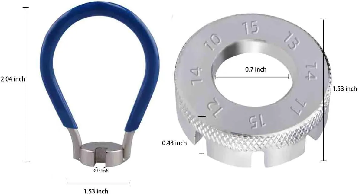 Bike Spoke Adjustment Wrench Bicycle Rim Truing Tool Set of 2 (Silver and blue)