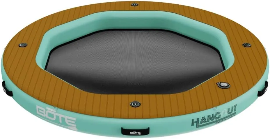 BOTE Inflatable Hangout Water Hammock Floating Raft, Dock, Lake Beach, Adults Kids Family Friendly, MAGNEPod Drinkware Compatible, Multiple Sizes