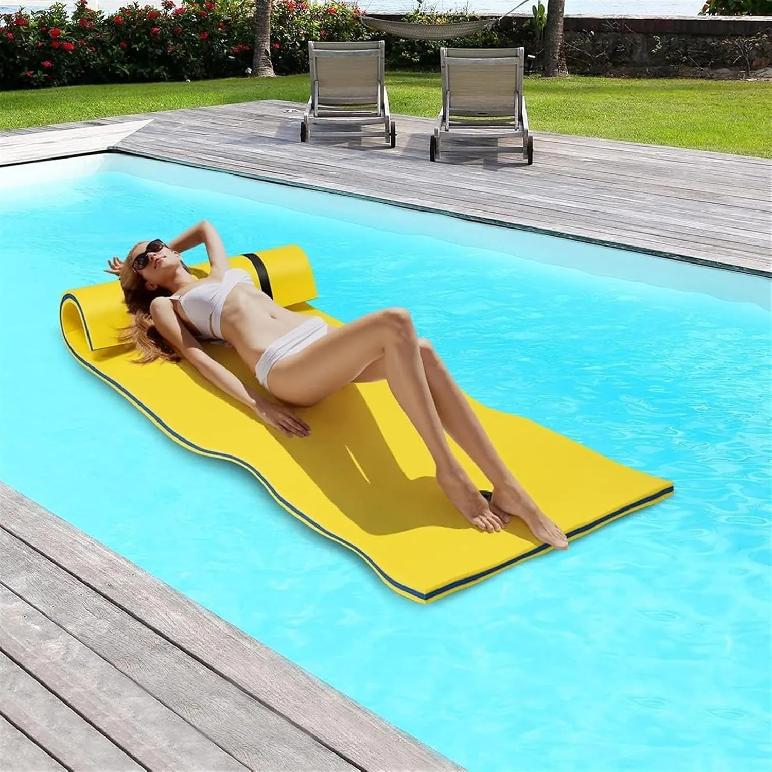 Floating Mat, Floating Water Mat, Swimming Floating Foam Pad Hammock, Portable Water Raft Mattress for Water Activities Swimming Pool, Lake, Sea