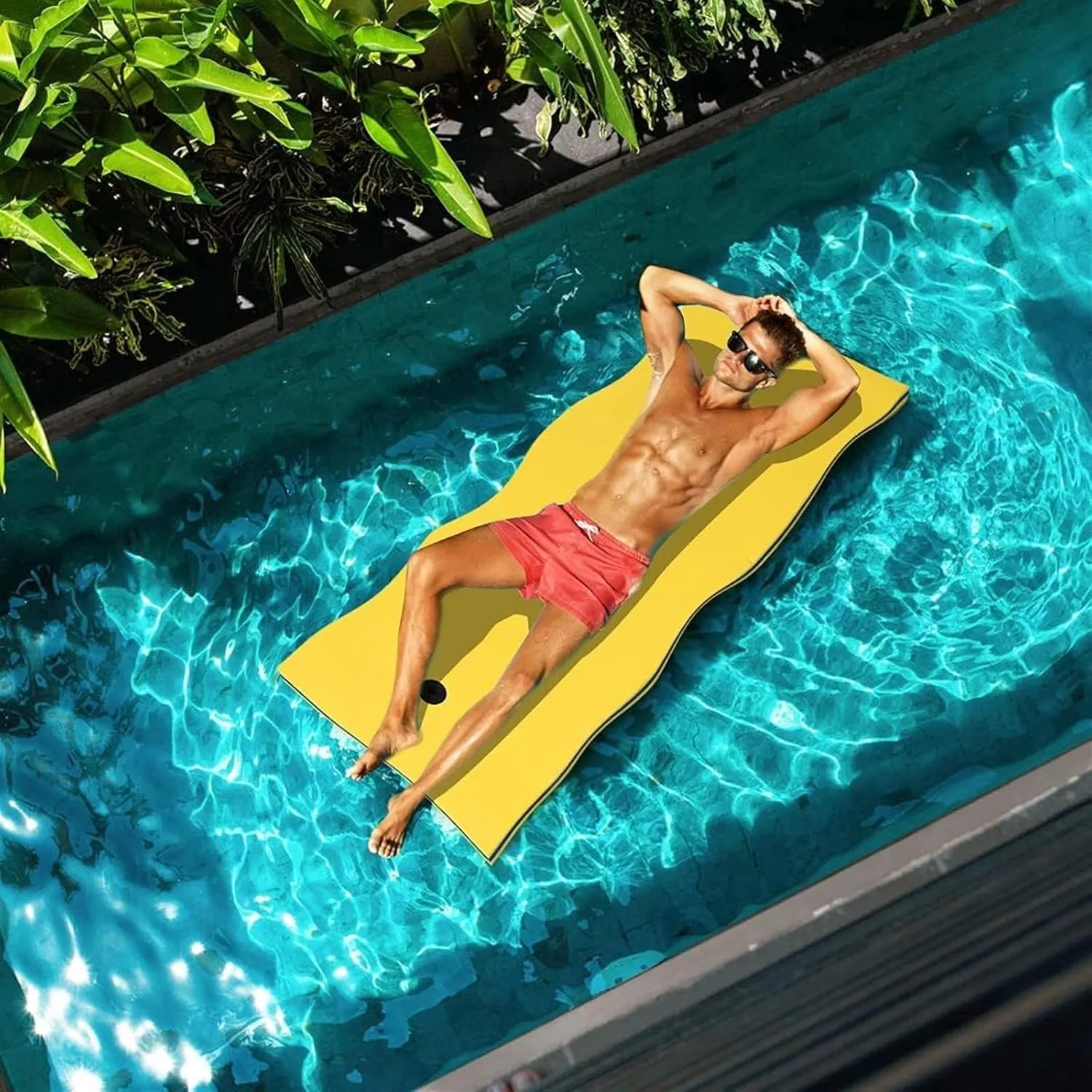 Floating Mat, Floating Water Mat, Swimming Floating Foam Pad Hammock, Portable Water Raft Mattress for Water Activities Swimming Pool, Lake, Sea
