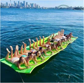 Floating Water Mat, Floating Mat, Thick Swimming Floating Foam Pad Hammock, Portable 3-Layer Water Raft Mattress for Water Activities Swimming Pool