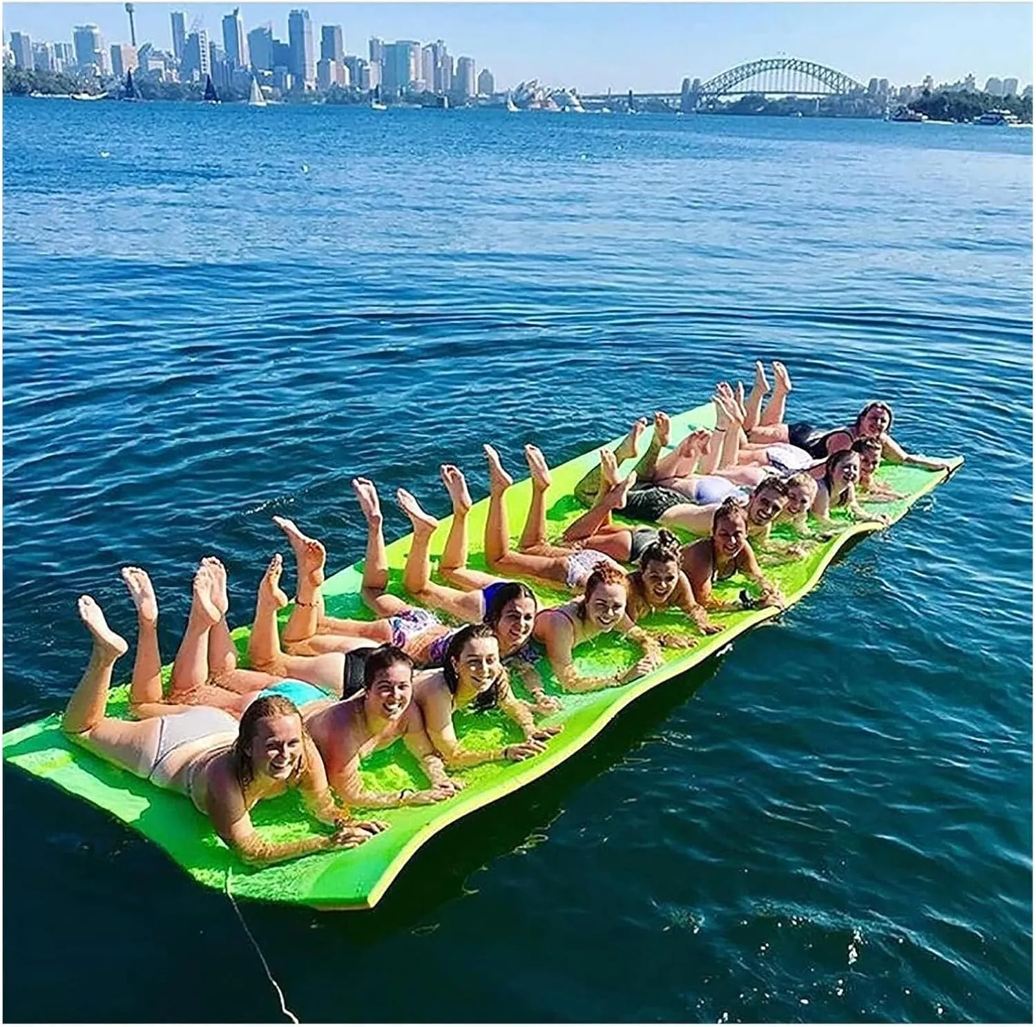 Floating Water Mat, Floating Mat, Thick Swimming Floating Foam Pad Hammock, Portable 3-Layer Water Raft Mattress for Water Activities Swimming Pool