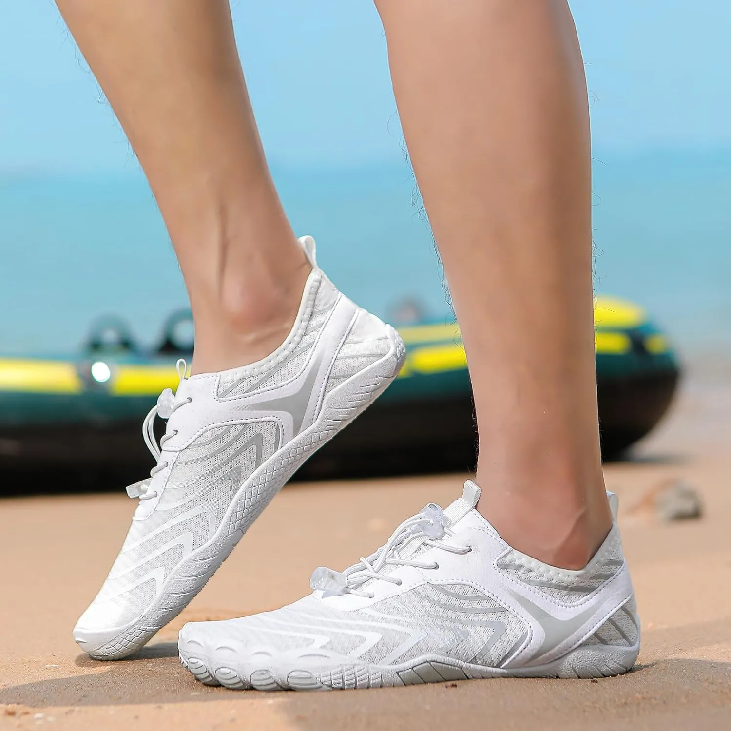 Hike Barefoot Water Shoes for Women Men, Barefoot Shoes with Wide Toe Box, Non-Slip & Quick Dry Breathable Aqua Socks for Beach Pool Aqua Swim Surf Hiking Walking Shoes