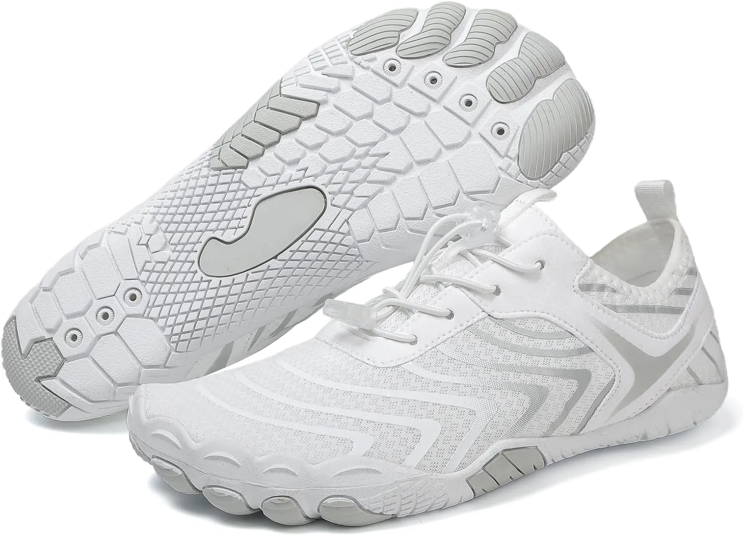 Hike Barefoot Water Shoes for Women Men, Barefoot Shoes with Wide Toe Box, Non-Slip & Quick Dry Breathable Aqua Socks for Beach Pool Aqua Swim Surf Hiking Walking Shoes