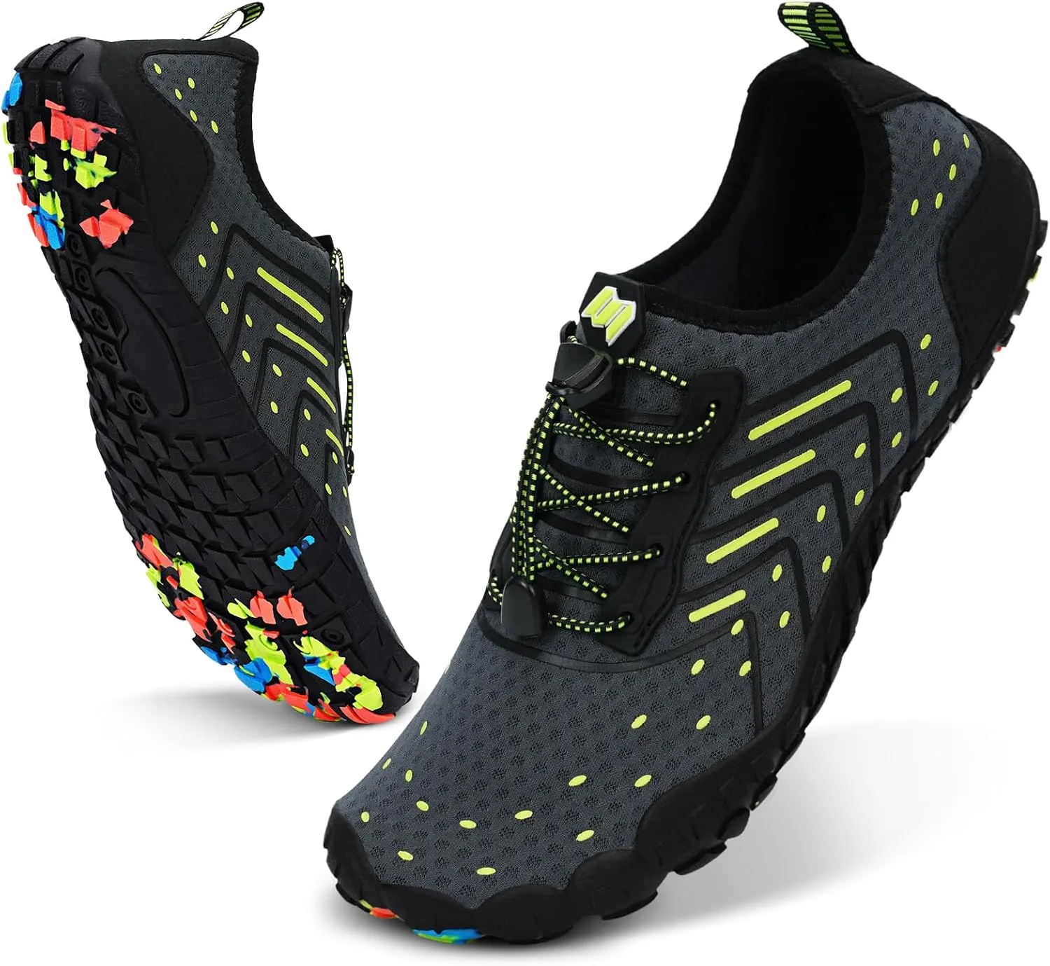 Hike Barefoot Water Shoes Women Men Footwear Wide Toe Quick-Dry Pro Barefoot Swim Beach Breathable Grounding Shoes Non-Slip Aqua Socks Shoe for Pool Walking Kayaking Hiking Surfing