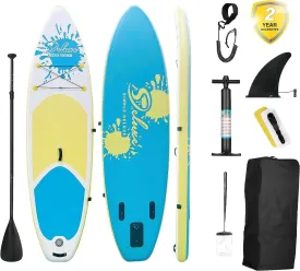 Inflatable Stand Up Paddle Board  Simple Deluxe Premium SUP for All Skill Levels,Paddle Boards for Adults & Youth, Blow Up Stand-Up Paddleboards with Accessories & Backpack, Surf Control