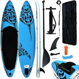 Inflatable Stand Up Paddleboard Set, Puncture-Proof and Resistant, High-Pressure Design, Comfortable Water Adventure, Blue