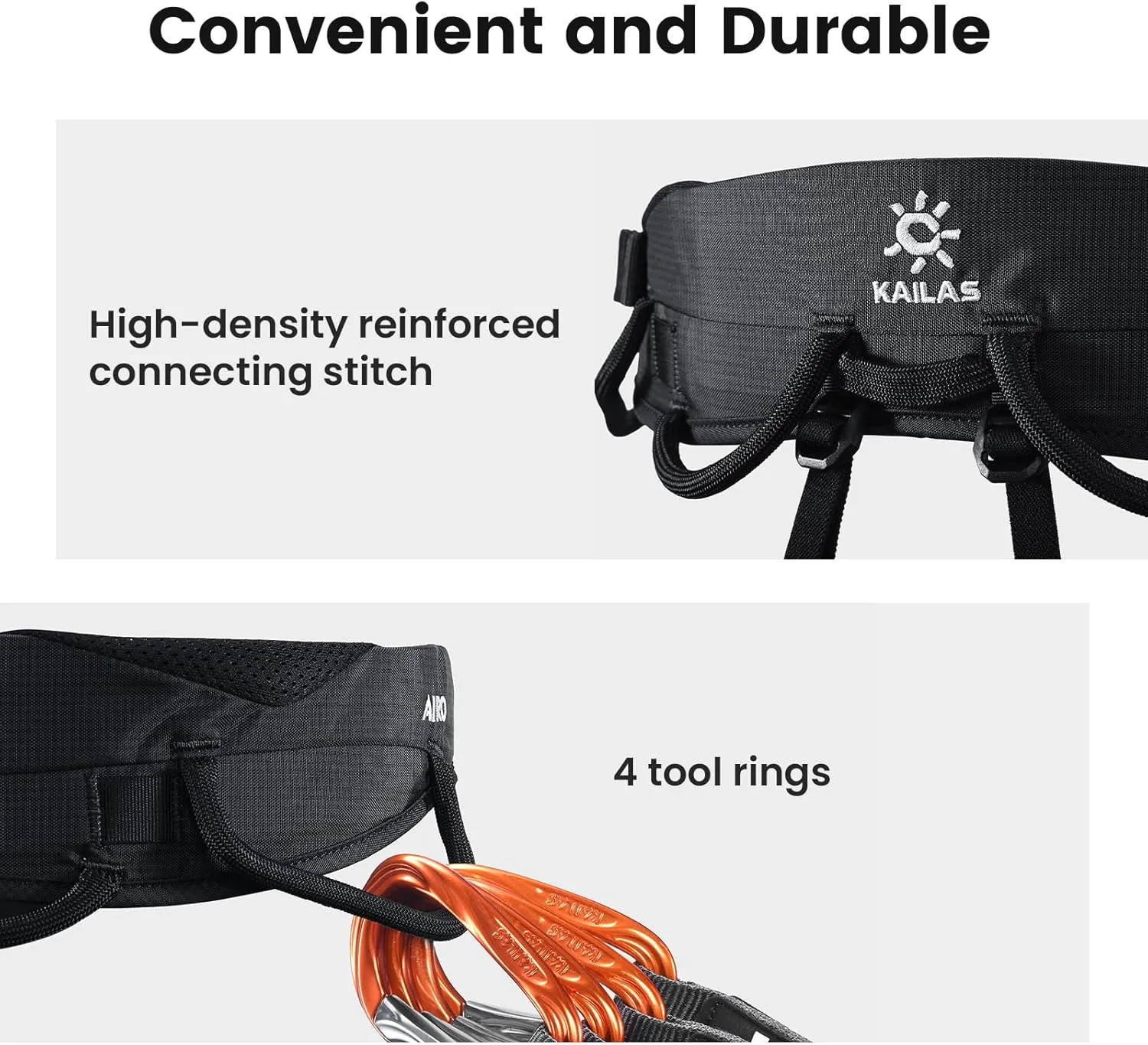 KAILAS Airo Rock Climbing Harness Men Mountaineering Tree Ice Climbing Women Half Body Safety Belt Rappelling