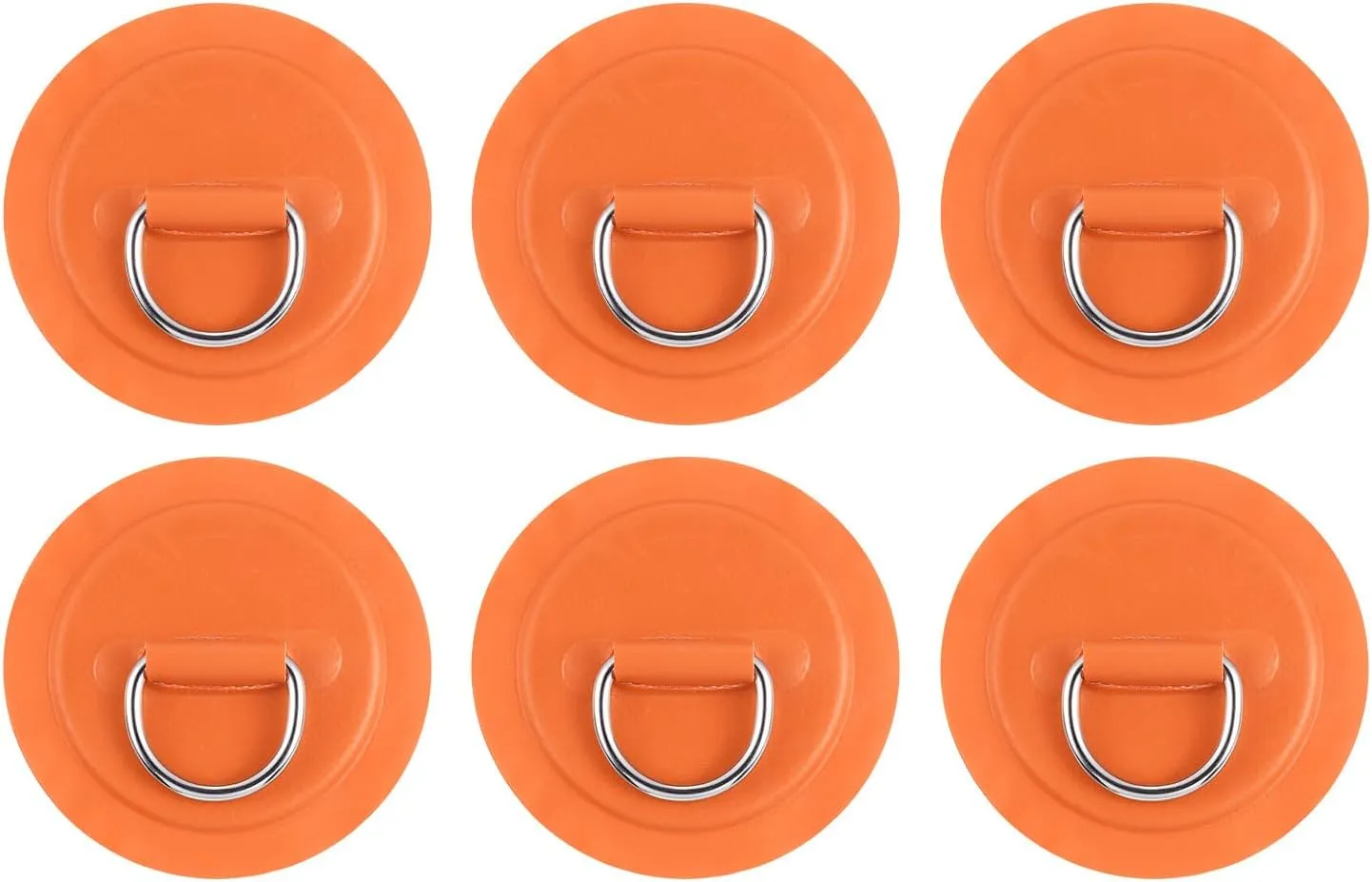 PATIKIL D-Ring Patch Stainless Steel D-Ring PVC Patch Pad No Glue Include for Inflatable Boat Paddle Board Canoe Surfboard