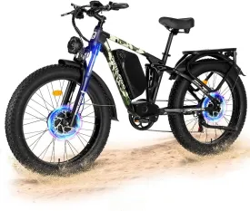 PHILODO Forester 5000W Peak Dual Motor Electric Bike - 45MPH High-Speed Fat Tire Ebike with 60V26Ah Battery, 80  Mile Range, Full Suspension & Hydraulic Brakes for Adult Off-Road Commuting