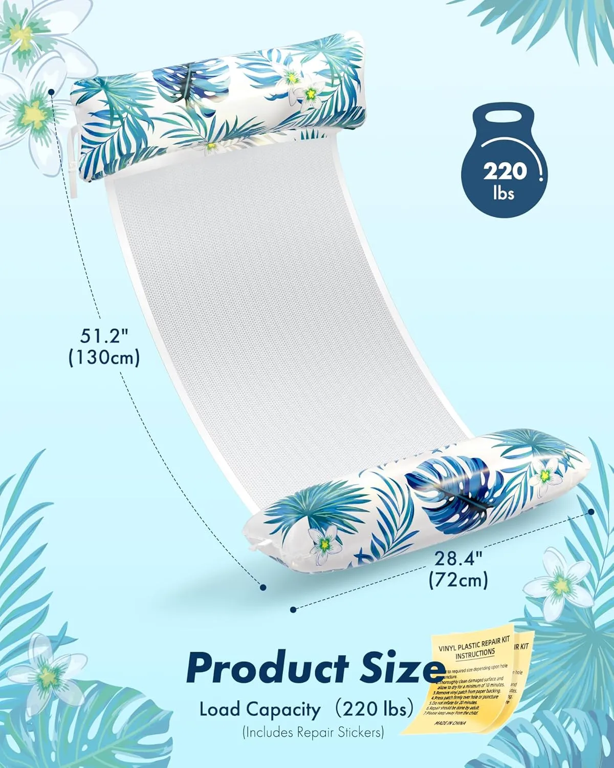 Pool Floats Adult,Pool Noodles Water Hammock, Versatile Inflatable Loungers Pool Toys Adults (Saddle Lounge Chair Drifter Noodles), PVC Inflatable Raft for Adults Vacation