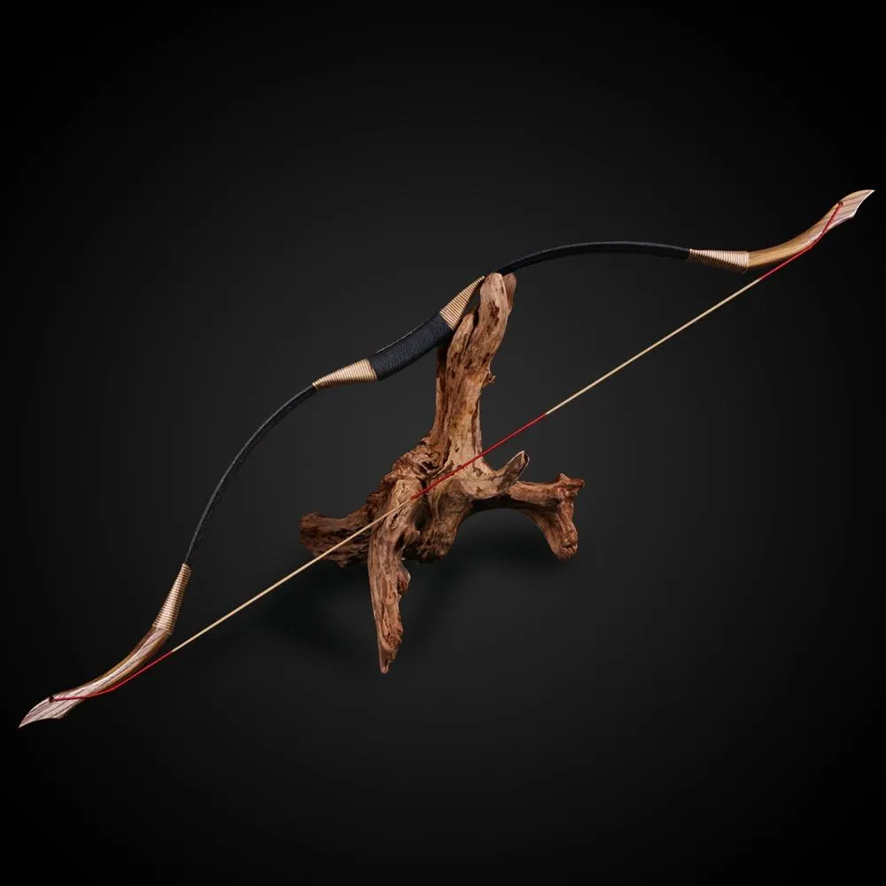 TOPARCHERY Traditional Recurve Bow 53'' Archery Hunting Handmade Horse Bow Longbow 30-50 lbs
