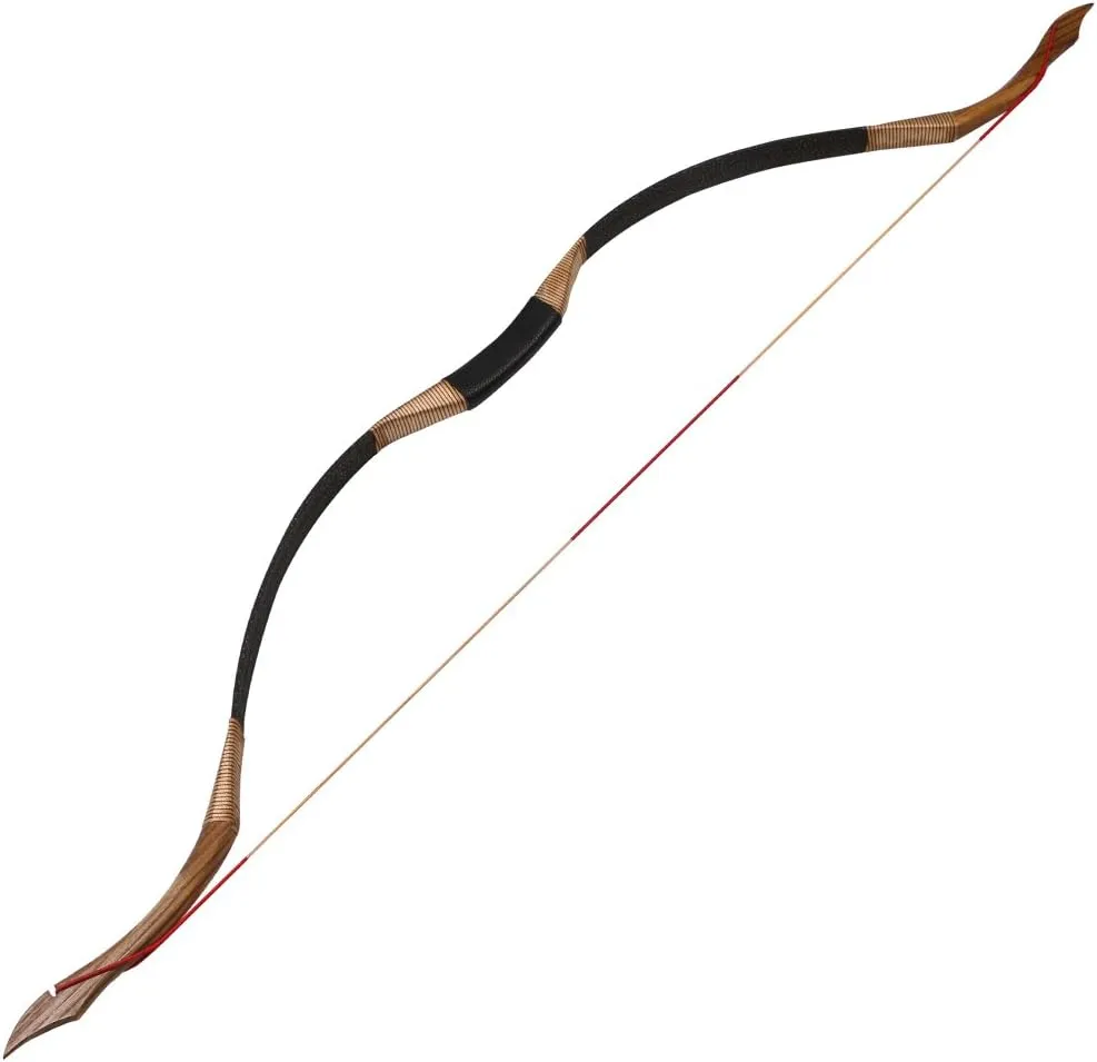 TOPARCHERY Traditional Recurve Bow 53'' Archery Hunting Handmade Horse Bow Longbow 30-50 lbs