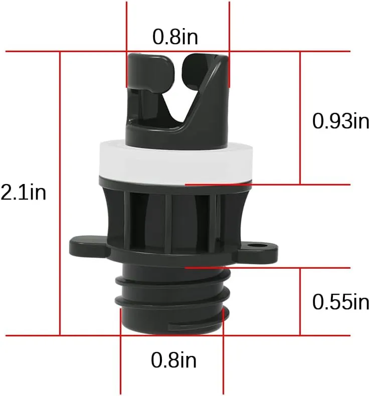 Tuomico Sup Electric Pump Halkey-Roberts (HR) Valve Adapters, Paddle Board Pump Nozzle Replacements with 3 Gaskets for Perfect Connection(2PCS)