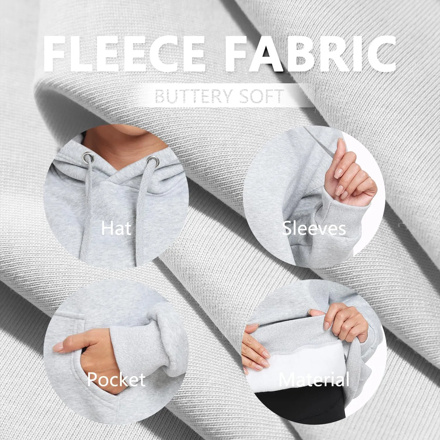 Womens Oversized Hoodies Fleece Sweatshirts Long Sleeve Casual Winter Clothes outfits Fall Pullover Sweaters